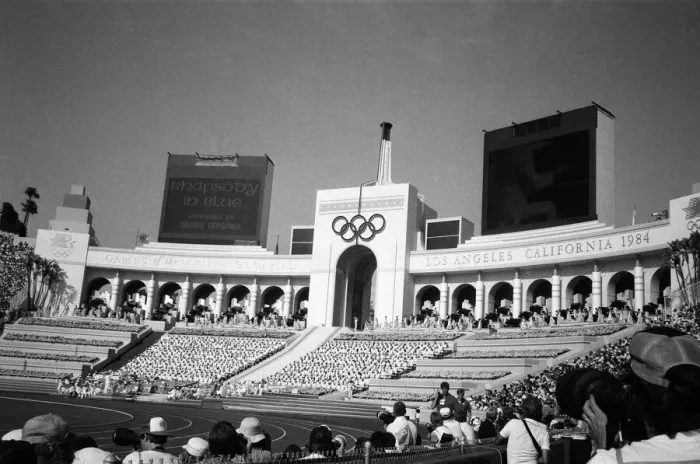 Framed Print : The 1984 Summer Olympics in Los Angeles, California. Scenes during the Opening Ceremony Framed Print : The 1984 Summer Olympics in Los Angeles, California. Scenes during the Opening Ceremony