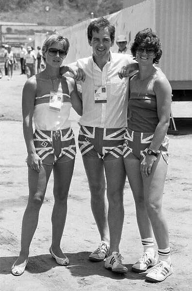 The 1984 Summer Olympics in Los Angeles. Equestrians Diana Clapham