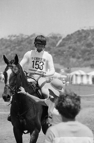 The 1984 Summer Olympics in Los Angeles. Equestrian Lucinda Green at Fairbanks Ranch