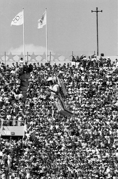 The 1984 Summer Olympics in Los Angeles, California. Scenes during the Opening Ceremony