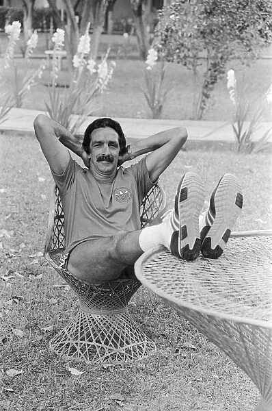 1986 World Cup Finals in Mexico. Portugal manager Jose Torres in relaxed mood at