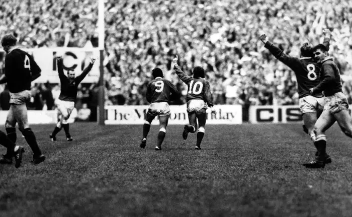 Framed Print : 1988 Five Nations Championship. Wales v Scotland, National Stadium, Cardiff Framed Print : 1988 Five Nations Championship. Wales v Scotland, National Stadium, Cardiff