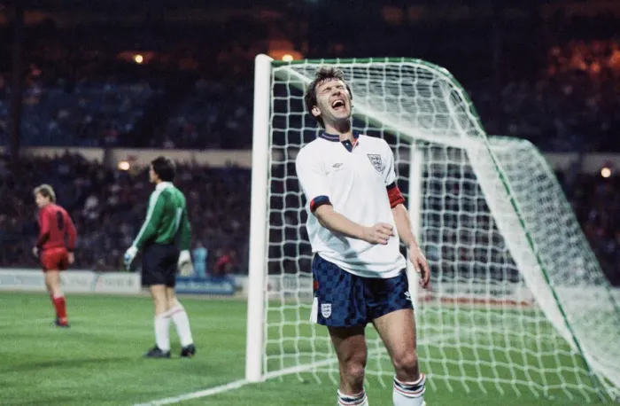 Framed Print : 1990 World Cup Qualifier at Wembley Stadium. England 5 v Albania 0 Framed Print : 1990 World Cup Qualifier at Wembley Stadium. England 5 v Albania 0