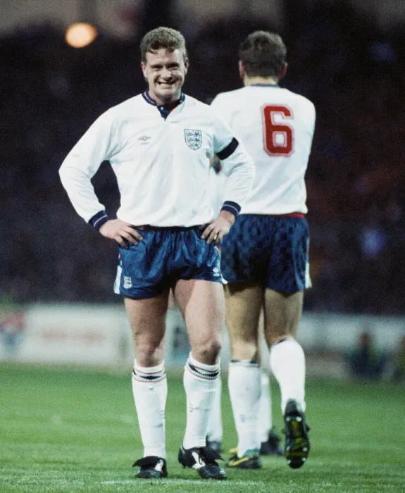 Framed Print : 1990 World Cup Qualifier at Wembley Stadium. England 5 v Albania 0 Framed Print : 1990 World Cup Qualifier at Wembley Stadium. England 5 v Albania 0