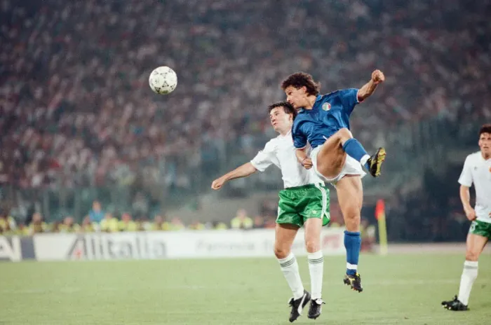 Framed Print : 1990 World Cup Quarter Final match in Rome, Italy. Italy 1 v Republic of Ireland 0 Framed Print : 1990 World Cup Quarter Final match in Rome, Italy. Italy 1 v Republic of Ireland 0