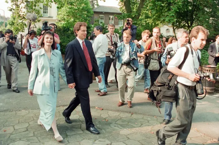 Framed Print : 1994 Labour Leadership Contest, news press conference to announce results Framed Print : 1994 Labour Leadership Contest, news press conference to announce results