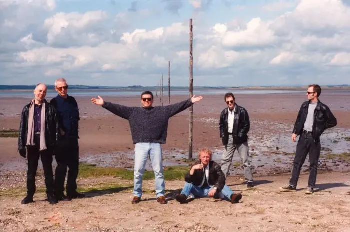 Framed Print : The 1996 line-up of the pop group Lindisfarne, pictured here on Holy Island (Lindisfarne) Framed Print : The 1996 line-up of the pop group Lindisfarne, pictured here on Holy Island (Lindisfarne)