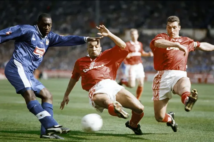 Framed Print : 1997 League Cup Final at Wembley. Leicester City 1 v Middlesbrough 1 Framed Print : 1997 League Cup Final at Wembley. Leicester City 1 v Middlesbrough 1