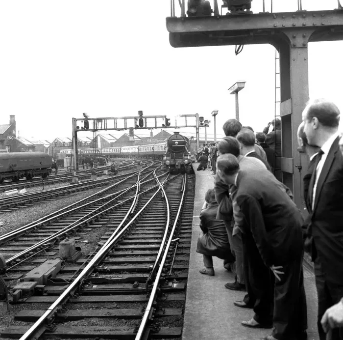 Framed Print : One the 1st May 1968 the Flying Scotsman thundered into the Central Station Framed Print : One the 1st May 1968 the Flying Scotsman thundered into the Central Station