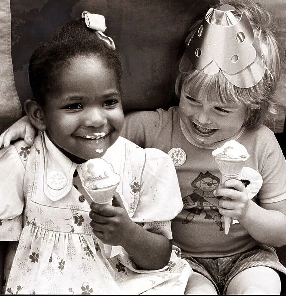 2 girls enjoying ice cream Food and friendship