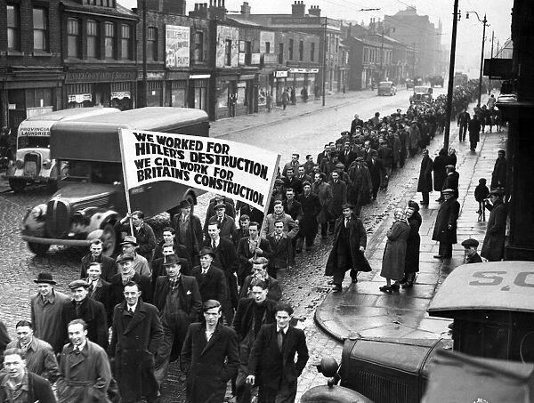 2000 Vickers Armstrong Aircraft workers in Manchester protesting against proposed