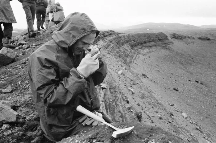 Framed Print : 21 NASA Astronauts have just spend a week in Iceland, making a study of the Geology of