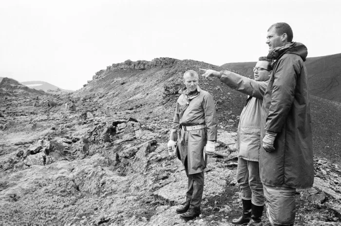 Framed Print : 21 NASA Astronauts have just spend a week in Iceland, making a study of the Geology of Framed Print : 21 NASA Astronauts have just spend a week in Iceland, making a study of the Geology of