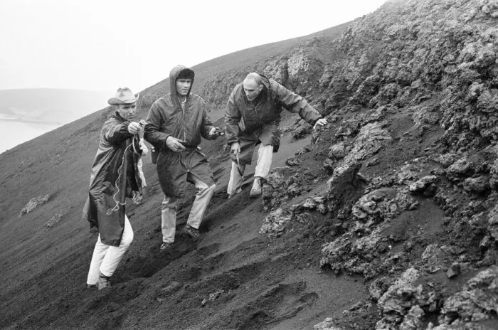 Framed Print : 21 NASA Astronauts have just spend a week in Iceland, making a study of the Geology of