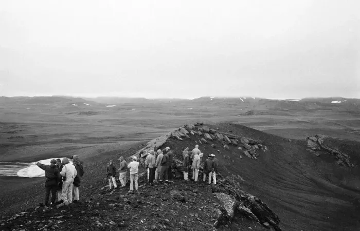 Framed Print : 21 NASA Astronauts have just spend a week in Iceland, making a study of the Geology of Framed Print : 21 NASA Astronauts have just spend a week in Iceland, making a study of the Geology of
