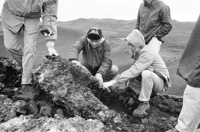 Framed Print : 21 NASA Astronauts have just spend a week in Iceland, making a study of the Geology of Framed Print : 21 NASA Astronauts have just spend a week in Iceland, making a study of the Geology of