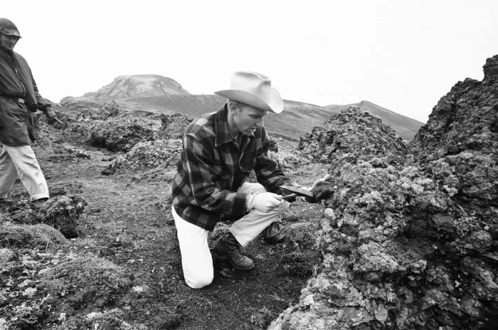 Framed Print : 21 NASA Astronauts have just spend a week in Iceland, making a study of the Geology of Framed Print : 21 NASA Astronauts have just spend a week in Iceland, making a study of the Geology of