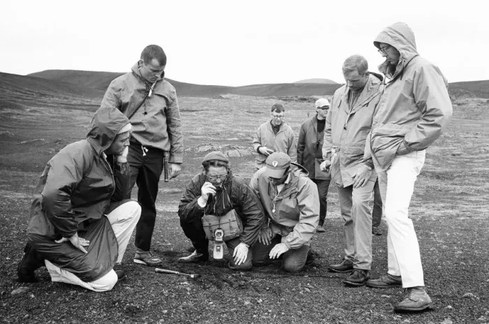 Framed Print : 21 NASA Astronauts have just spend a week in Iceland, making a study of the Geology of Framed Print : 21 NASA Astronauts have just spend a week in Iceland, making a study of the Geology of