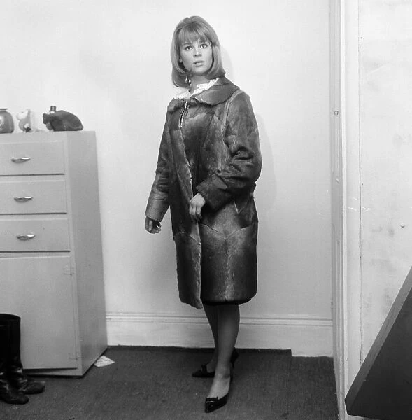 21-year-old actress Julie Christie wearing a seal-skin coat. 29th January 1963