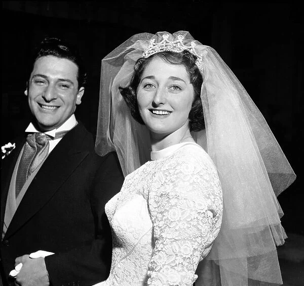 21 year old Yvonne Napier with her new husband Arnold Phelops after their wedding in