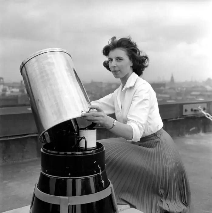 Framed Print : 22 year old Dinah Sutcliffe of Todmorden a scientific assistant at the new weather centre Framed Print : 22 year old Dinah Sutcliffe of Todmorden a scientific assistant at the new weather centre