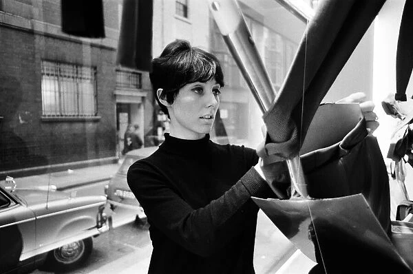 22 year old Sandra Good who works as a window dresser in Fenwicks, Newcastle. April 1967