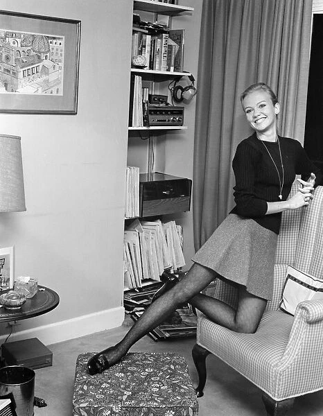 23-year-old Hayley Mills at her Chelsea home today, she has been selected to play