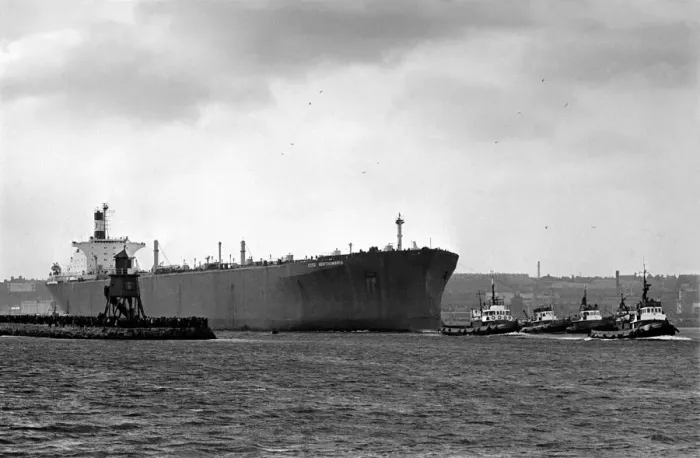 Framed Print : 250, 000 ton tanker. The S. S. iEsso NorthumbriaI a 250, 000 ton tanker built on the Tyne