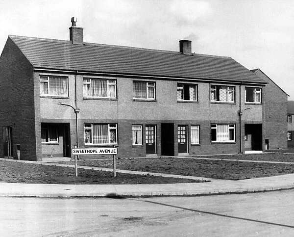 3 and 4 Sweethope Avenue, Ashingtons latest council houses. 8th May 1962