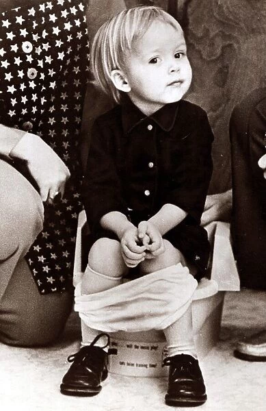 30 month old girl Katya undergoes potty training February 1973
