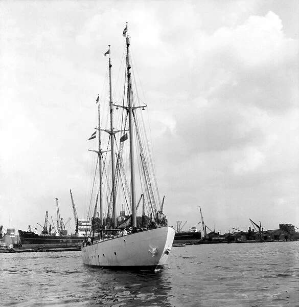 The 350 ton schooner Africa which will take Dr. Hass and his party on a seven month trip