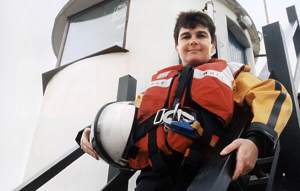36 year old Aileen Jones, the only female helm in the RNLI in Wales