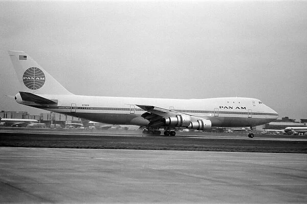 The 361 passenger Boeing 747 arrives at Heathrow Airport