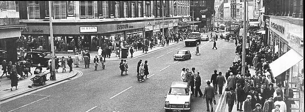 3pm on Church Street, Liverpool, England. Picture taken 28th September 1972