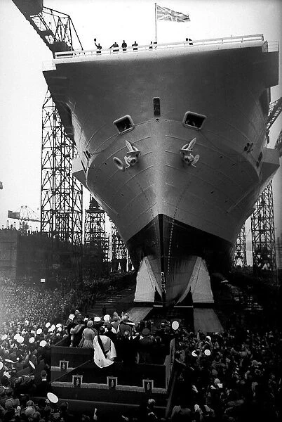 On the 4th May 1950 the new HMS Ark Royal was launched at Birkenhead by Her Majesty Queen