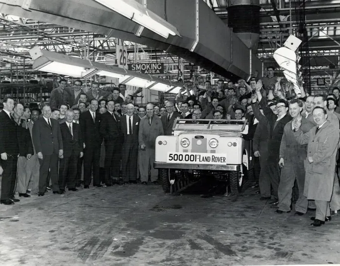 Framed Print : The 500, 001st Land Rover rolls off the production line 7th April 1966 Framed Print : The 500, 001st Land Rover rolls off the production line 7th April 1966