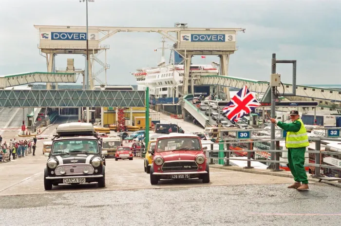 Framed Print : Over 500 European owned Minis cross the channel to attend the Mini Framed Print : Over 500 European owned Minis cross the channel to attend the Mini