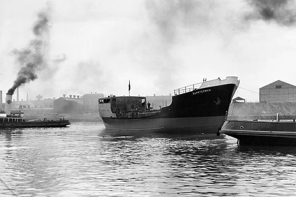 The 500 ton Quarterman tanker after her launch