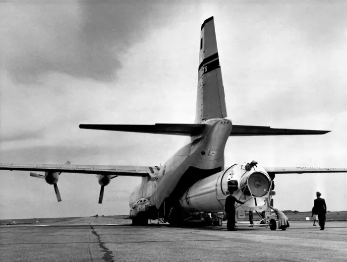 Framed Print : This 55-ton Thor H-Bomb rocket was flown back to the United States from the Bomber Framed Print : This 55-ton Thor H-Bomb rocket was flown back to the United States from the Bomber