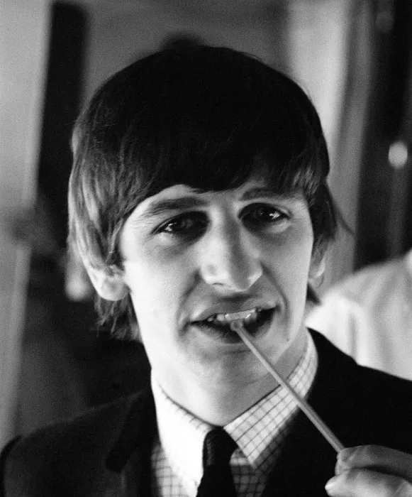 Framed Print : 7 February 1964 Ringo Starr on the aircraft to New York