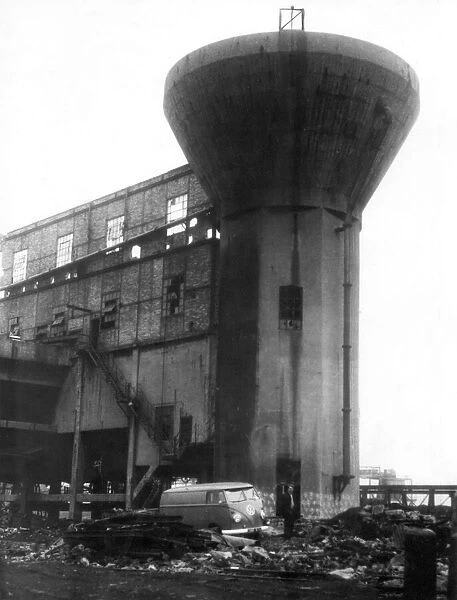 The 75ft high coal washing tower at Bates Pit, Blyth just prior to demolition