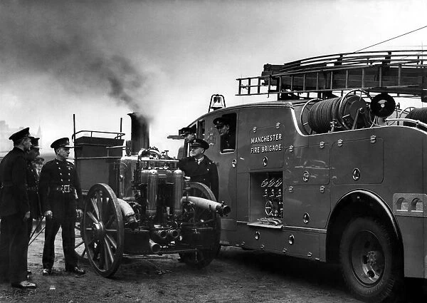 A 79 year old Shand-Mason steamer fire engine bellows steam