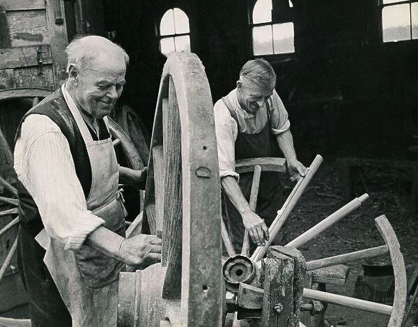 87 year old Josiah Willison a wheelwright has returned to his old job
