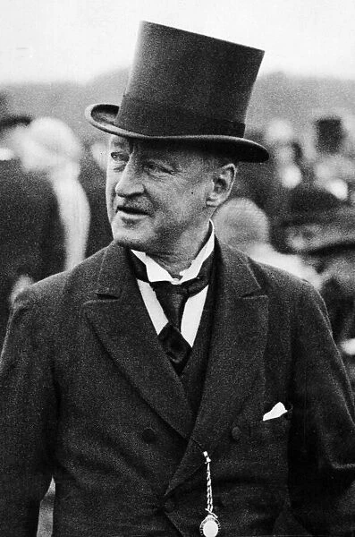 The 9th Duke of Marlborough attends the races. June 1930