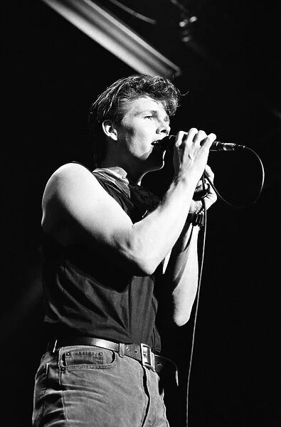A-ha performing live at the NEC, Birmingham. 25th March 1988
