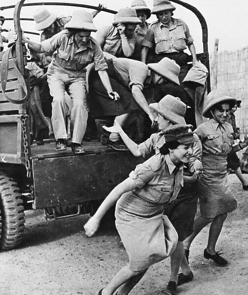 A. T. S. volunteers arrive in the Middle East. 10th June 1942