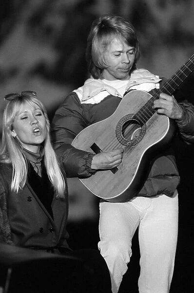 ABBA February 1979 Abba the 1970s Swedish pop group consisting of Benny Frida Bjorn