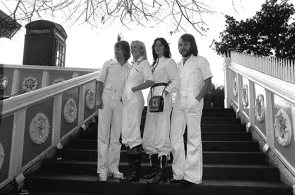 ABBA Pop group November 1976, Bjorn Ulvaeus, Agnetha Falstog, Fride Lyngstad