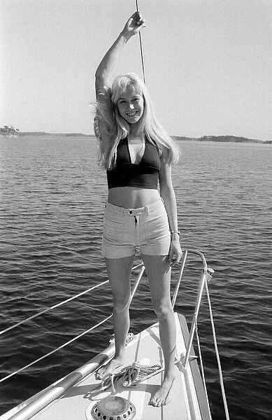 Abba Swedish Pop band April 1974 On a boat 29  /  4  /  1974