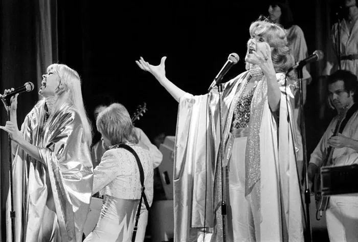 Framed Print : Abba Swedish Pop band November 1979 On stage at Wembley Arena Framed Print : Abba Swedish Pop band November 1979 On stage at Wembley Arena